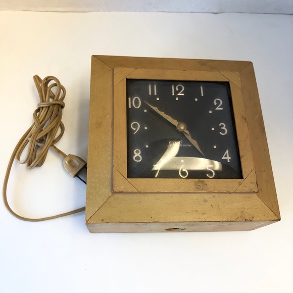 Vintage SETH THOMAS Working Square Rhythm clock - Picture 3 of 7
